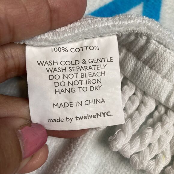 Rodan + Fields Lot Of 2 Blue Wave Beach Towels With Logo Fringe - Picture 13 of 14